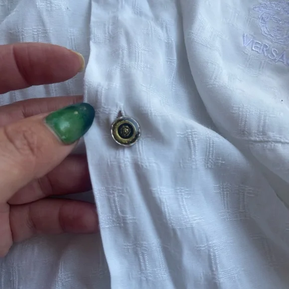 Versace Jeans Collection White Casual Button Down Shirt vintage - Picture 15 of 17